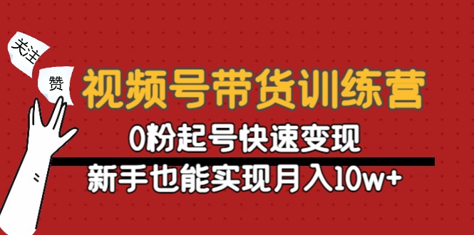 （4446期）视频号带货训练营：0粉起号快速变现，新手也能实现月入10w+-创客云联盟