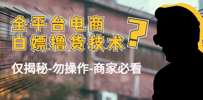 （4515期）外面收费2980的全平台电商白嫖撸货技术（仅揭秘-勿操作-商家必看）-创客云联盟