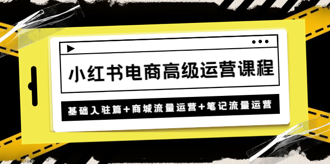 （4638期）小红书电商高级运营课程：基础入驻篇+商城流量运营+笔记流量运营-创客云联盟