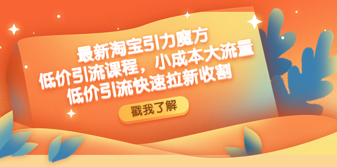 （4708期）最新淘宝引力魔方低价引流实操：小成本大流量，低价引流快速拉新收割-创客云联盟