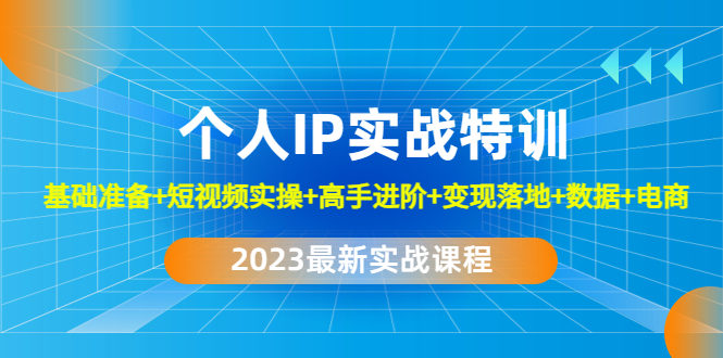 （4735期）2023个人IP实战特训：基础准备+短视频实操+高手进阶+变现落地+数据+电商-创客云联盟