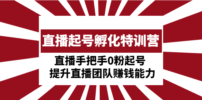 （4864期）直播起号孵化特训营：直播手把手0粉起号  提升直播团队赚钱能力-创客云联盟