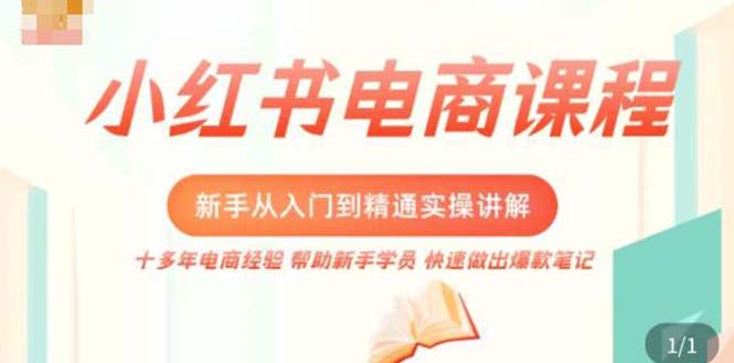 （5049期）小红书电商新手入门到精通实操课，从入门到精通做爆款笔记，开店运营-创客云联盟