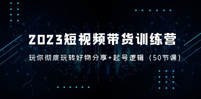 （5071期）2023短视频带货训练营：带你彻底玩转好物分享+起号逻辑（50节课）-创客云联盟