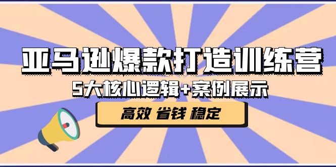 （5107期）亚马逊爆款打造训练营：5大核心逻辑+案例展示 打造爆款链接 高效 省钱 稳定-创客云联盟