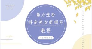 （5109期）抖音快手暴力涨粉美女混剪视频教程 百分百过原创图片教程 附带违规申诉方法-创客云联盟
