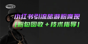 （5154期）小红书引流旅游粉变现，一个月收入过万【粉包回收+技术指导】-创客云联盟