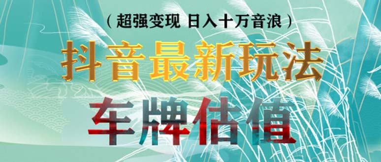 （5236期）抖音最新无人直播变现直播车牌估值玩法项目 轻松日赚几百+【详细玩法教程】-创客云联盟
