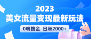 (5428期)2023美女流量变现最新玩法,0粉撸金,日赚2000+,实测日引流300+-创客云联盟