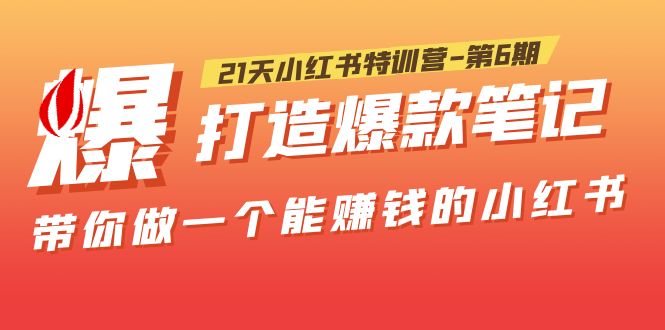 （5598期）21天小红书特训营-第6期，打造爆款笔记，带你做一个能赚钱的小红书！-创客云联盟
