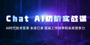 （5610期）Chat AI初阶实战课，AI时代技术变革 未来已来 提高工作效率和未来竞争力-创客云联盟