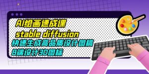 (5661期)AI绘画速成课stable diffusion,快速生成高品质设计图稿、B端设计3D图标-创客云联盟