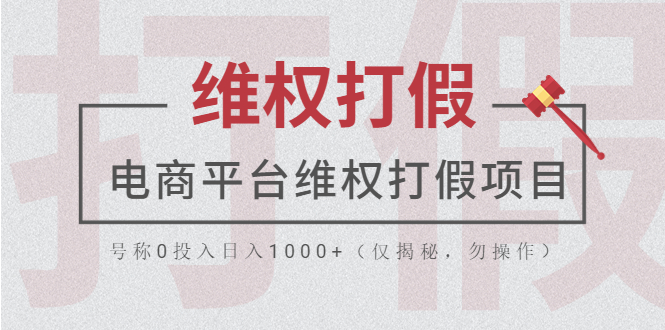 （5709期）电商平台维权打假项目，号称0投入日入1000+（仅揭秘，勿操作）-创客云联盟