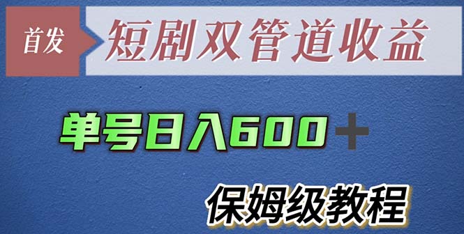 （5850期）单号日入600+最新短剧双管道收益【详细教程】-创客云联盟