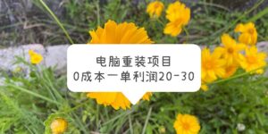（5882期）电脑系统重装项目，0成本一单利润20-30-创客云联盟