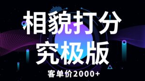 （5980期）相貌打分究极版，客单价2000+纯新手小白就可操作的项目-创客云联盟