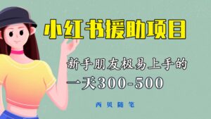 （6026期）一天300-500！新手朋友极易上手的《小红书援助项目》，绝对值得大家一试-创客云联盟