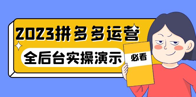 （6152期）2023拼多多·运营：14节干货实战课，拒绝-口嗨，全后台实操演示-创客云联盟