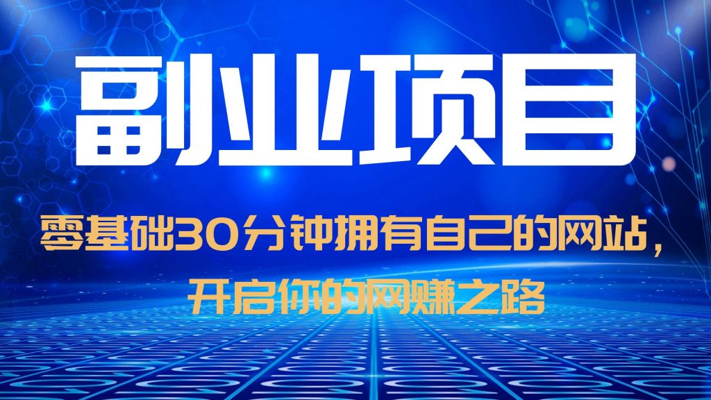 （6203期）零基础30分钟拥有自己的网站，日赚1000+，开启你的网赚之路（教程+源码）-创客云联盟