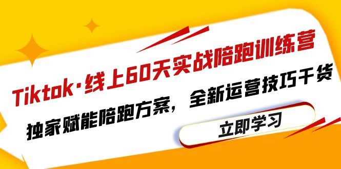 （6333期）Tiktok·线上60天实战陪跑训练营，独家赋能陪跑方案，全新运营技巧干货-创客云联盟