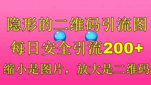 (6407期)隐形的二维码引流图,缩小是图片,放大是二维码,每日安全引流200+-创客云联盟