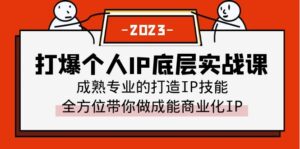 (6417期)打爆·个人IP底层实战课,成熟专业的打造IP技能 全方位带你做成能商业化IP-创客云联盟