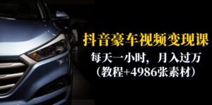 （6482期）抖音豪车视频变现分享课：每天一小时，月入过万（教程+4986张素材）-创客云联盟