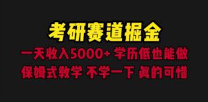（6498期）考研赛道掘金，一天5000+学历低也能做，保姆式教学，不学一下，真的可惜-创客云联盟