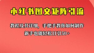 （6581期）新手也能日引50+的【小红书图文矩阵引流法】！超详细理论+实操的课程-创客云联盟