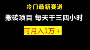 （6647期）最新冷门游戏搬砖项目，小白零基础也可以月入过万（附教程+软件）-创客云联盟