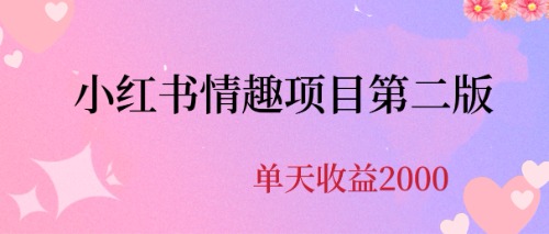 （6648期）最近爆火小红书情趣项目第二版，每天2000+-创客云联盟