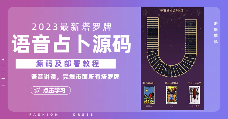 （6685期）2023新版塔罗牌语音讲解占卜源码，配套视频教程和网站源码-创客云联盟