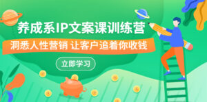 (6900期)养成系-IP文案课训练营,文案心法的天花板 洞悉人性营销 让客户追着你收钱-创客云联盟