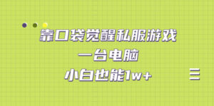 (7113期)靠口袋觉醒私服游戏,一台电脑,小白也能1w+(教程+工具+资料)-创客云联盟