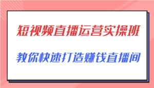 短视频直播运营实操班，直播带货精细化运营实操，教你快速打造赚钱直播间-创客云联盟