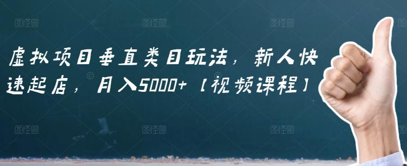 虚拟项目垂直类目玩法，新人快速起店，月入5000+【视频课程】-创客云联盟