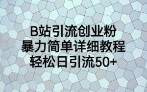 B站引流创业粉，暴力简单详细教程，轻松日引流50+-创客云联盟