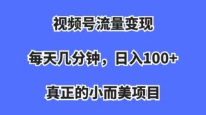 (7212期)视频号流量变现,每天几分钟,收入100+,真正的小而美项目-创客云联盟