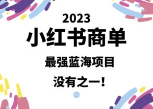 小红书商单,2023最强蓝海项目,没有之一!-创客云联盟