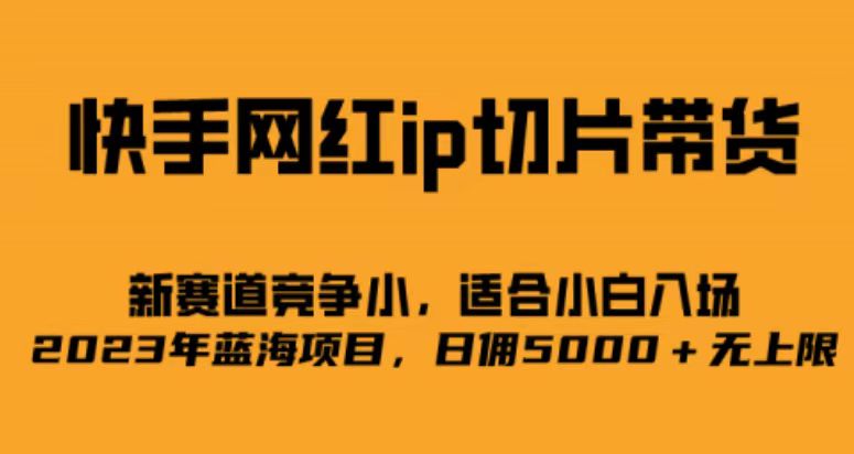 快手网红ip切片新赛道，竞争小，适合小白  2023蓝海项目-创客云联盟