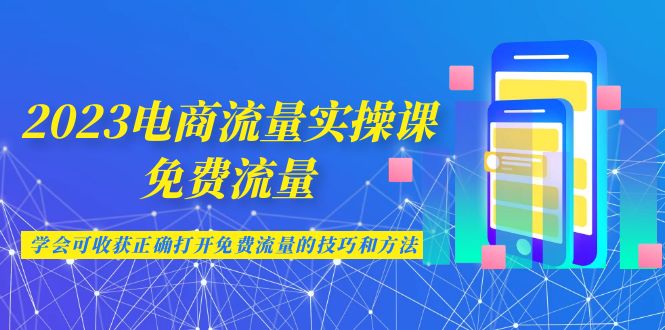 2023电商流量实操课-免费流量，学会可收获正确打开免费流量的技巧和方法-创客云联盟