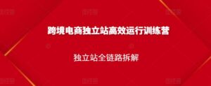 跨境电商独立站高效运行训练营,独立站全链路拆解-创客云联盟