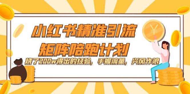 （7381期）小红书精准引流·矩阵陪跑计划：烧了200w得出的经验，手握流量，兴风作浪！-创客云联盟