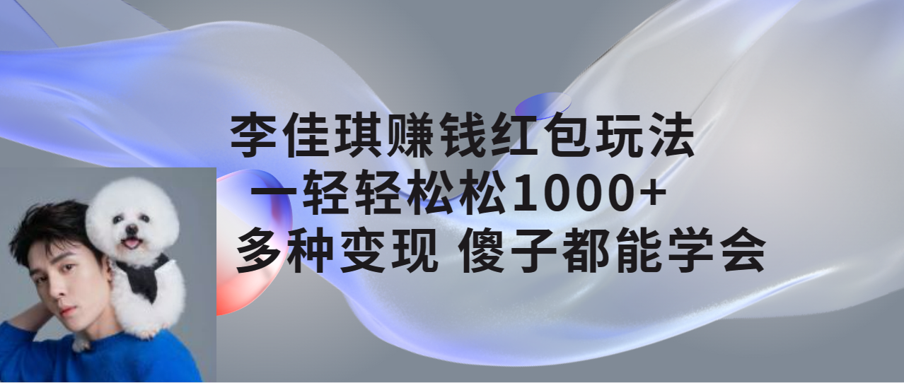 （7383期）李佳琪赚钱红包玩法，一天轻轻松松1000+，多种变现，傻子都能学会-创客云联盟