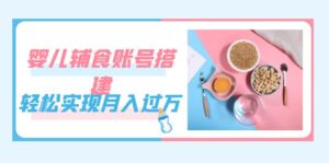 (7385期)紧跟时代发展,婴儿辅食账号搭建,轻松实现月入过万(教程+素材)-创客云联盟