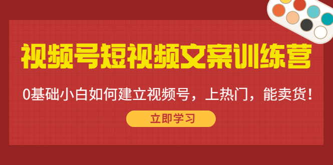 视频号短视频文案训练营：0基础小白如何建立视频号，上热门，能卖货！-创客云联盟