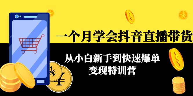 一个月学会抖音直播带货：从小白新手到快速爆单变现特训营(63节课)-创客云联盟