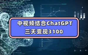 （7421期）中视频结合ChatGPT，三天变现3100，人人可做 玩法思路实操教学！-创客云联盟