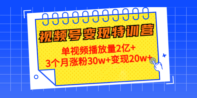 21天视频号变现特训营：单视频播放量2亿+3个月涨粉30w+变现20w+（第14期）-创客云联盟