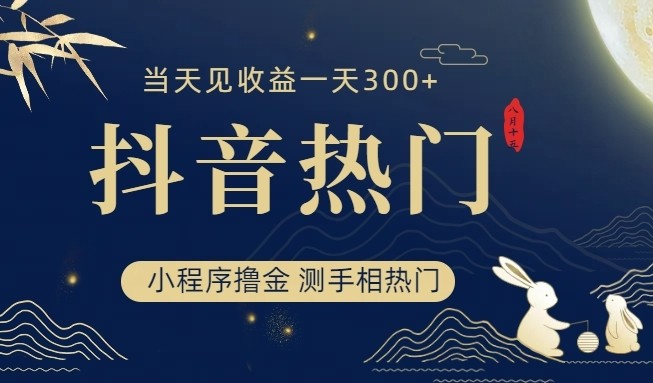 抖音最新小程序撸金，测手相上热门，当天见收益一小时变现300+-创客云联盟